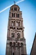 Steeple of St. Dominus at sky, croatia, split