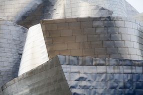 facade of guggenheim museum, fragment, uae, Abu Dhabi