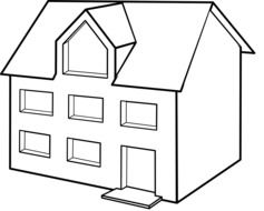 drawing of a single family house