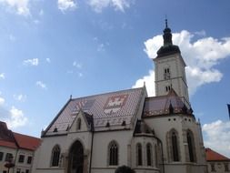 St. Mark's Church with colourfully tiled roof, croatia, Zagreb