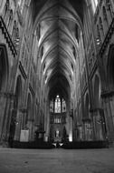 interior of Cathedral of Saint Stephen in france, metz