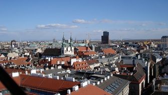 roof view of city, austria, vienna