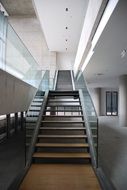 modern interior wish stairs with glass