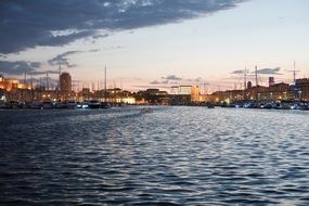 boats in port at city, france, marseille