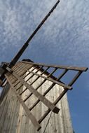 wooden windmill wing blades close up, estonia, saaremaa