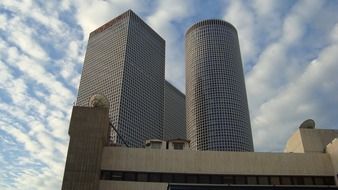 azrieli center towers at sky, Israel, Tel Aviv