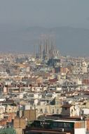 rooftops of city, spain, barcelona