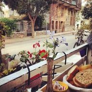 breakfast on table of street restaurant, turkey, istanbul