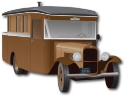 oldtimer camper, illustration