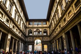 people in square in florence