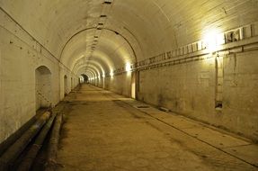 perspective of old arched tunnel, poland