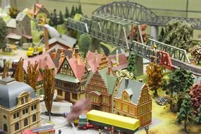 toy town with beautiful houses and roads