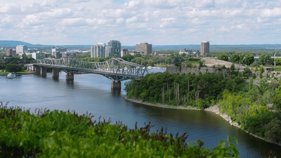 The Alexandra Bridge in summer cityscape, canada, ottawa