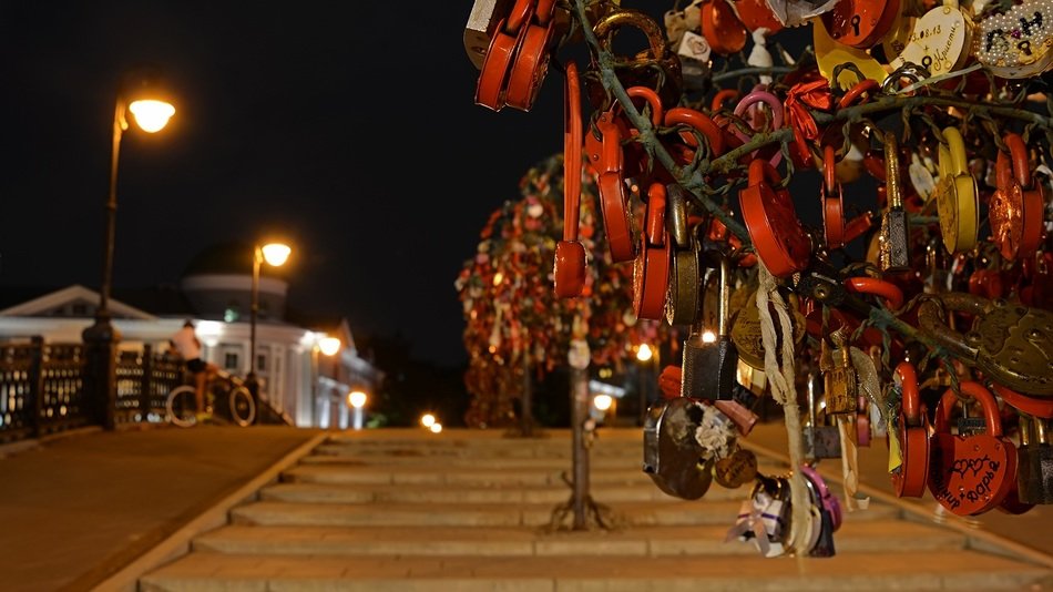 Locks of love on the bridge