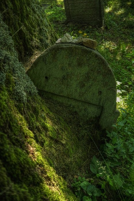 grave stones on the jewish cemetery
