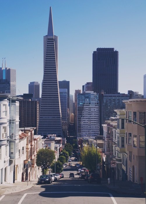 Transamerica Pyramid in the San Francisco skyline