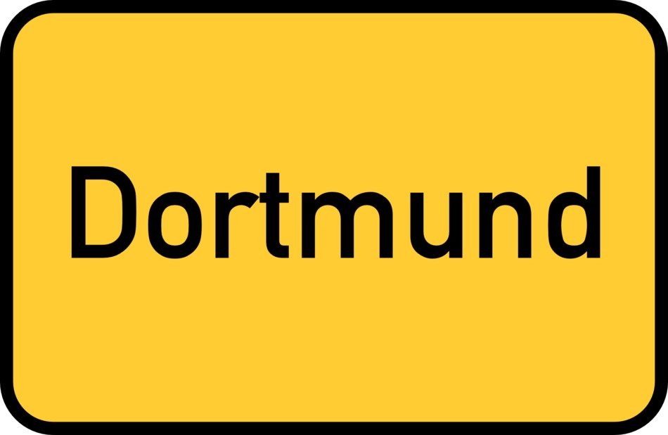 dortmund yellow town sign