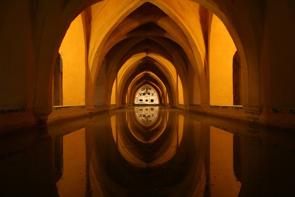 interior of ancient water reservoir