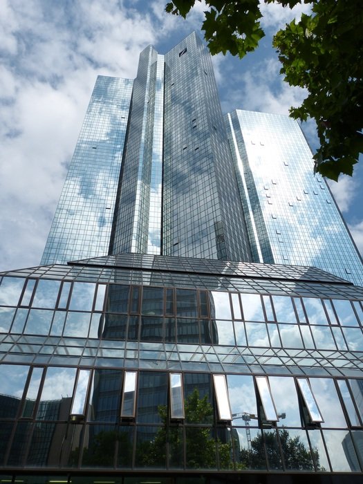 skyscraper with glass walls
