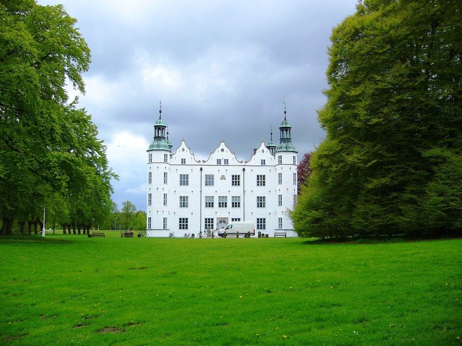 Schloss Ahrensburg in park, germany, Schleswig-Holstein