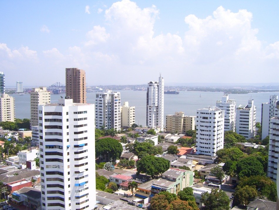 scenery downtown at sea, colombia, cartagena