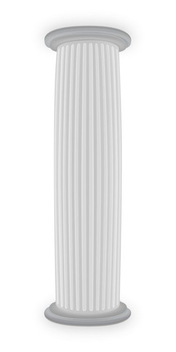 simple white column, illustration