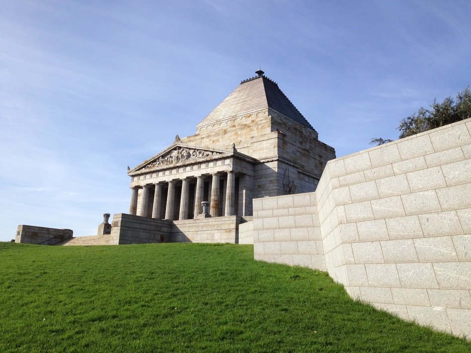 landscape of the religious monument of architecture in Melbourne in Australia