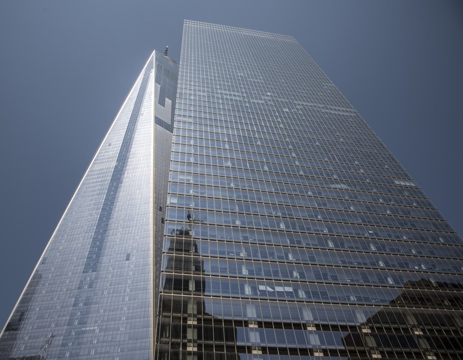 Glass facade of one world center