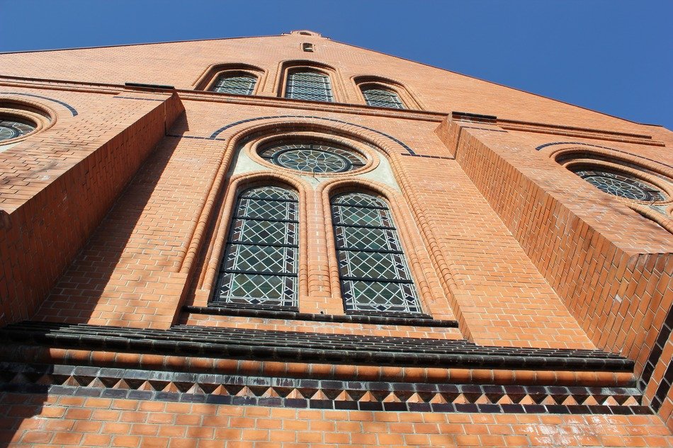 our saviors church wall windows view