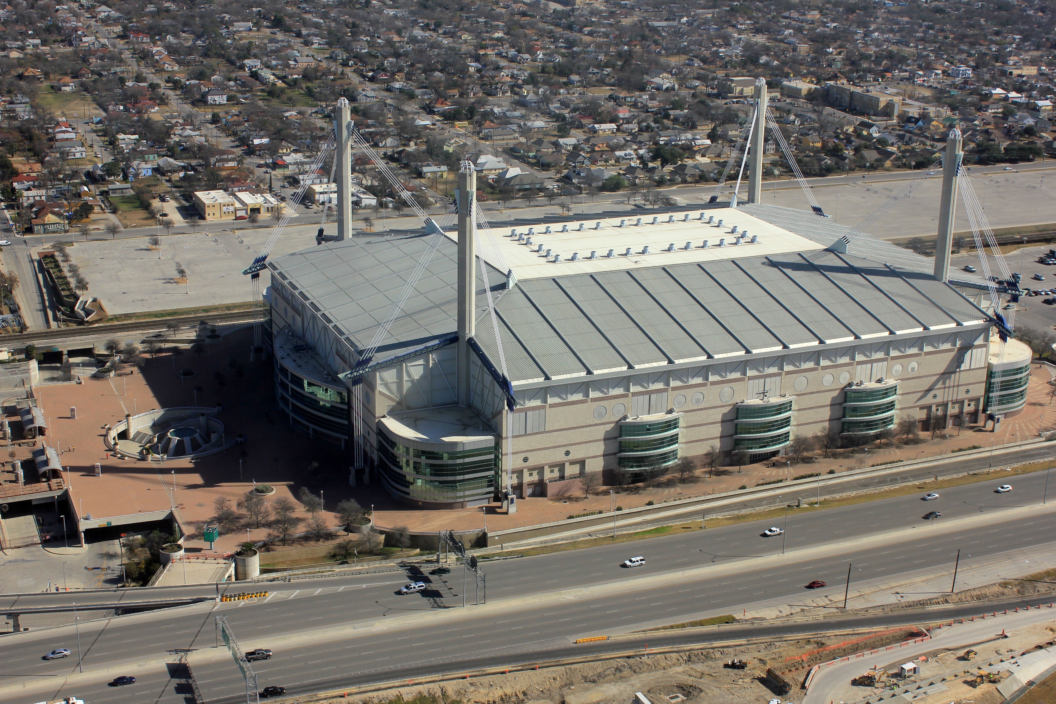 Stadium in San Antonio with a bird'seye view free image download