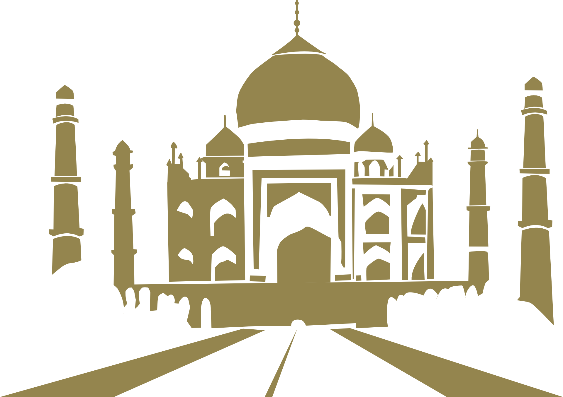Taj mahal silhouette, illustration, india, agra free image