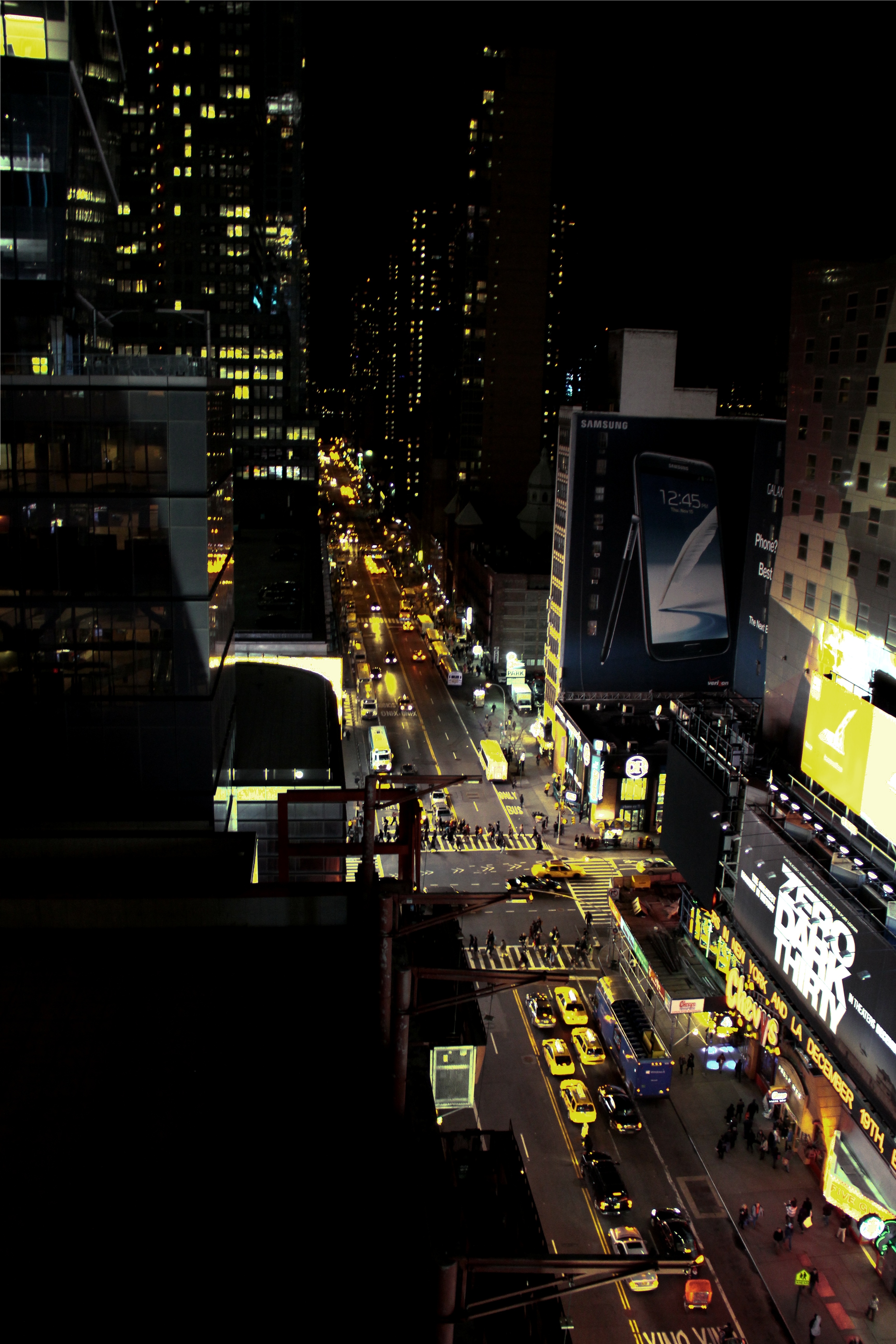 Night View New York Road Traffic Free Image Download