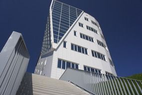 stairway at modern white building