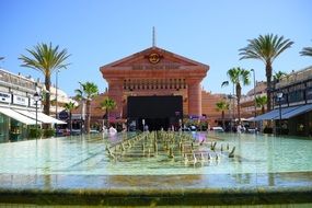 temple fountain in front