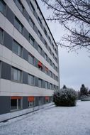 perspective of grey facade in winter park, new zealand