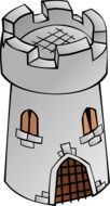 medieval stone tower, illustration