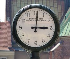 street clock above roof