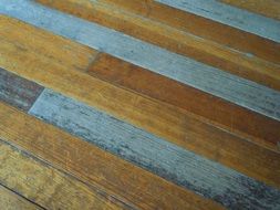 weathered wooden flooring boards