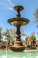 antique fountain on plaza, spain, Marbella, alameda park