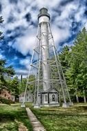 Devils Island lighthouse at summer, usa, wisconsin