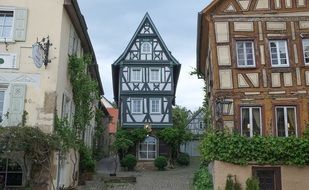 truss houses in old town, germany, bad wimpfen