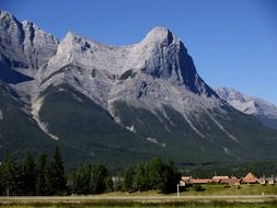 town at scenery rocky mountains, canada, alberta, canmore