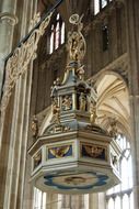 detail of Cathedral interior, uk, England, Canterbury