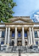 entrance to University building, usa, utah, salt lake city