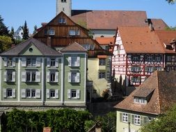 picturesque old truss buildings, germany, meersburg