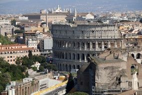 colosseum in city, italy, rome