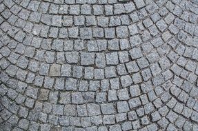 Grey cobblestones road