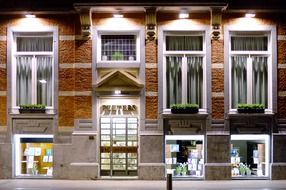 building with bookshop on first floor