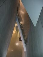 walk path in interior of modern city building