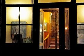 light at entrance to apartment